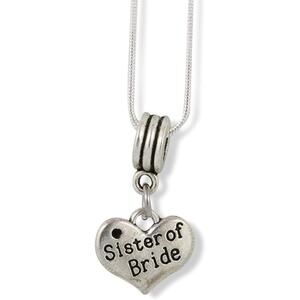 Sister of Bride Charm Snake Chain Necklace